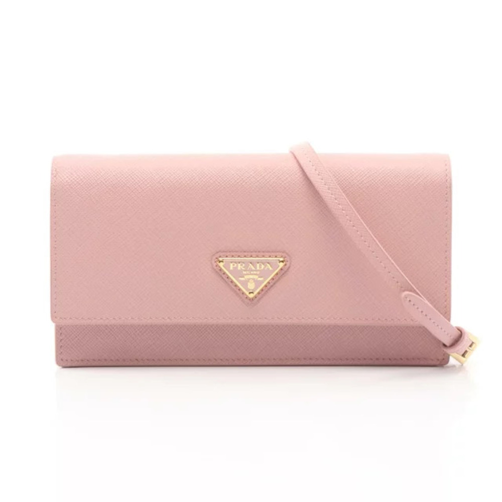 Prada SAFFIANO Shoulder Bag Leather Pink